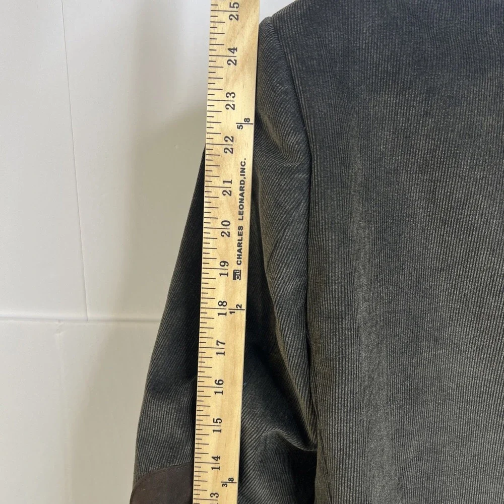 Chaps Men's Corduroy‎ Blazer Jacket Size 44L Brown Two Button Sport Coat Cotton